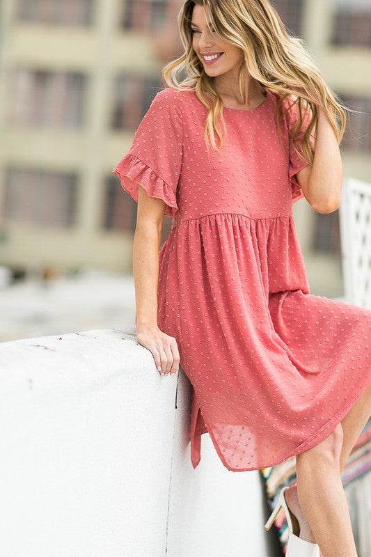 Swiss Dot Chiffon Dress - Shop Style & More | Fresh Looks, Everyday Deals & Free Shipping
