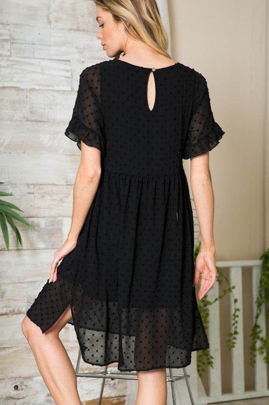 Swiss Dot Chiffon Dress - Shop Style & More | Fresh Looks, Everyday Deals & Free Shipping