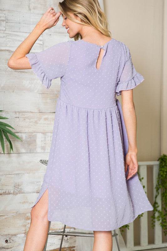 Swiss Dot Chiffon Dress - Shop Style & More | Fresh Looks, Everyday Deals & Free Shipping