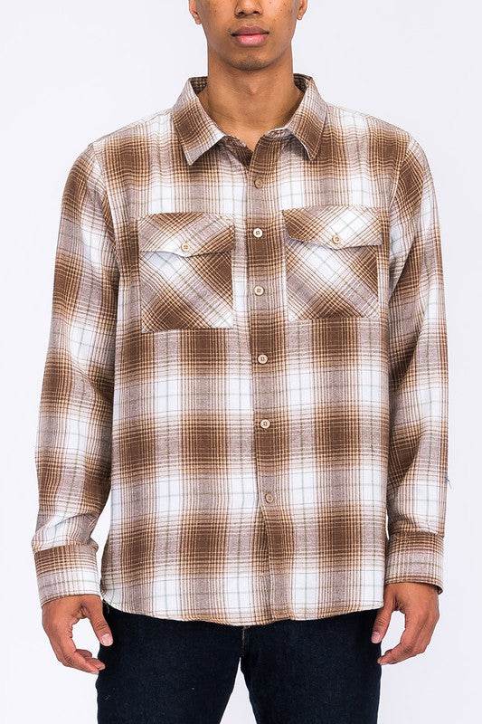 Regular Fit Checker Plaid Flannel Long Sleeve - Shop Style & More | Fresh Looks, Everyday Deals & Free Shipping
