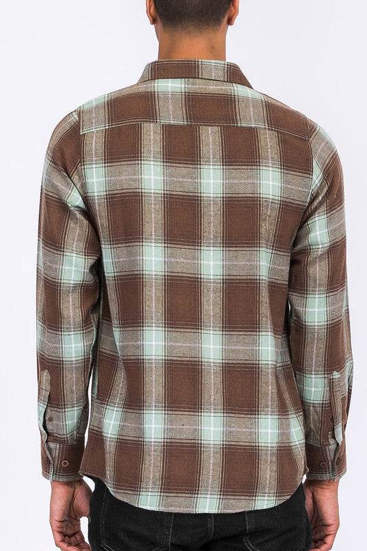 Regular Fit Checker Plaid Flannel Long Sleeve - Shop Style & More | Fresh Looks, Everyday Deals & Free Shipping