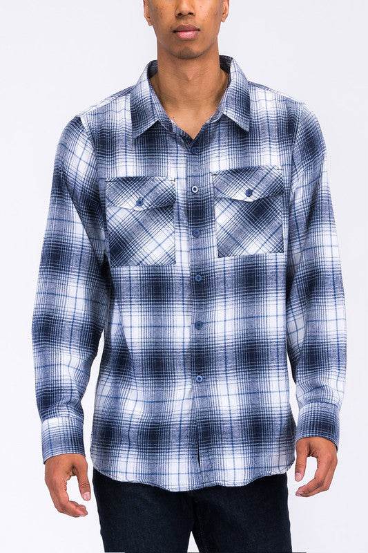 Regular Fit Checker Plaid Flannel Long Sleeve - Shop Style & More | Fresh Looks, Everyday Deals & Free Shipping