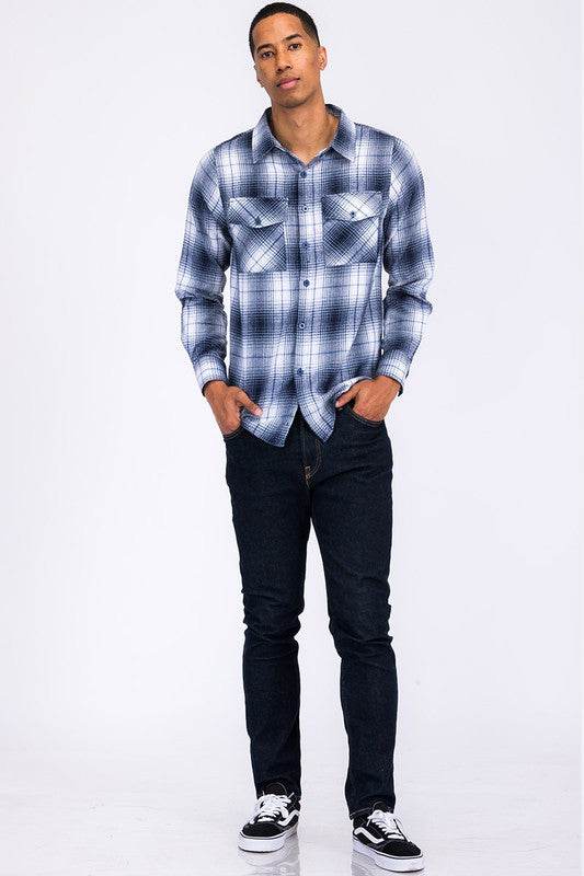 Regular Fit Checker Plaid Flannel Long Sleeve - Shop Style & More | Fresh Looks, Everyday Deals & Free Shipping