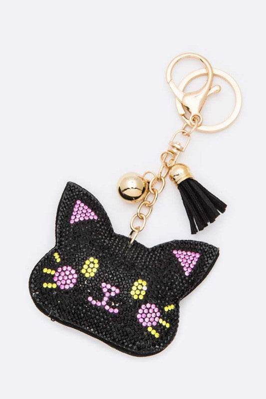 Black Kitty Cat Rhinestone Key Chain - Shop Style & More | Fresh Looks, Everyday Deals & Free Shipping