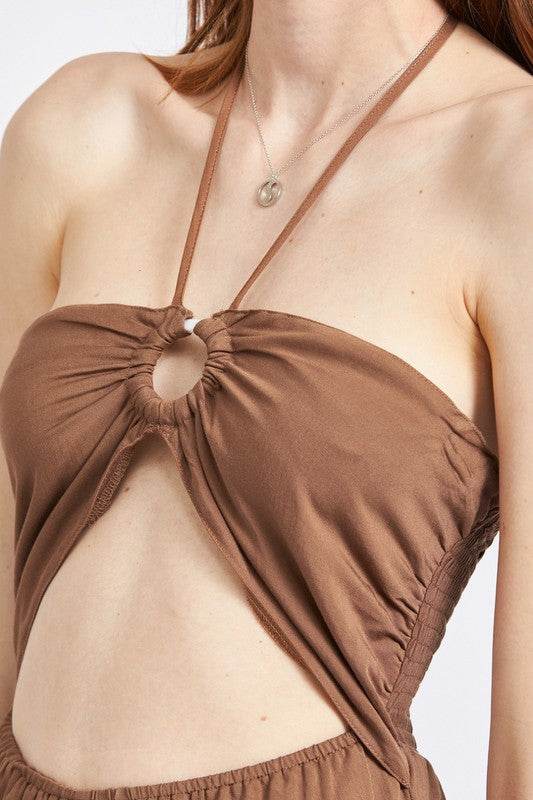 BANDEAU HALTER NECK JUMPSUIT - Shop Style & More | Fresh Looks, Everyday Deals & Free Shipping