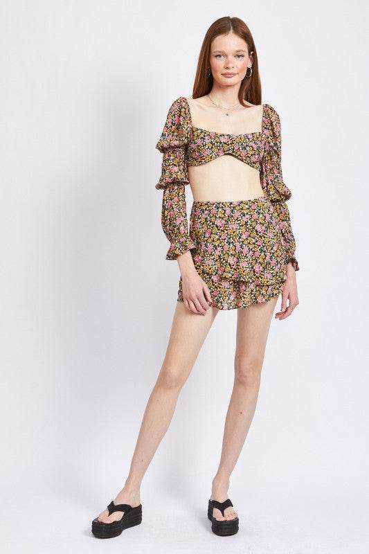 DITSY FLORAL RUFFLED SKORT - Shop Style & More | Fresh Looks, Everyday Deals & Free Shipping