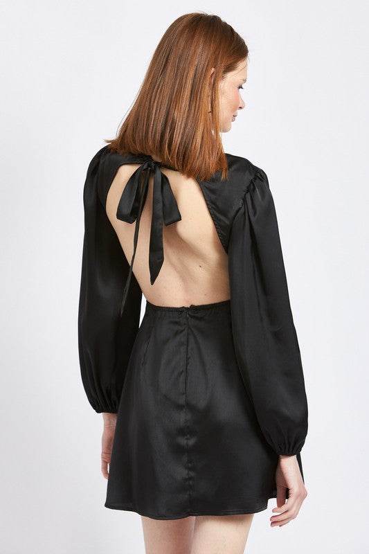 V NECK CUT OUT MINI DRESS WITH O RING DETAIL - Shop Style & More | Fresh Looks, Everyday Deals & Free Shipping