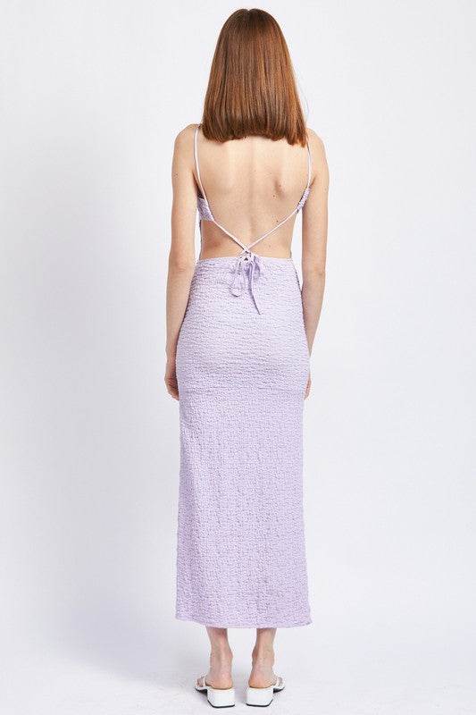 SPAGHETTI STRAP OPEN BACK MIDI DRESS - Shop Style & More | Fresh Looks, Everyday Deals & Free Shipping