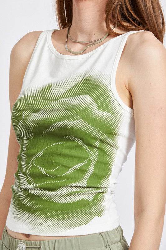 SCREEN PRINT BOAT NECK TANK TOP - Shop Style & More | Fresh Looks, Everyday Deals & Free Shipping