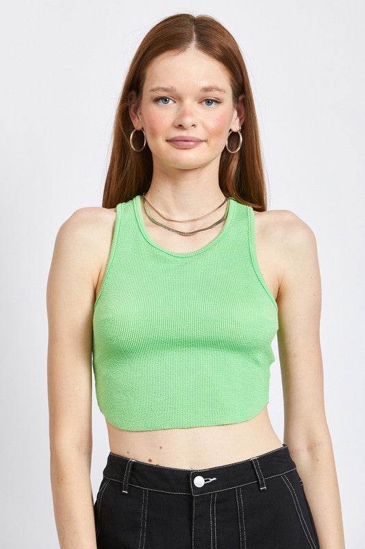 RACER BACK CROPPPED TANK TOP - Shop Style & More | Fresh Looks, Everyday Deals & Free Shipping