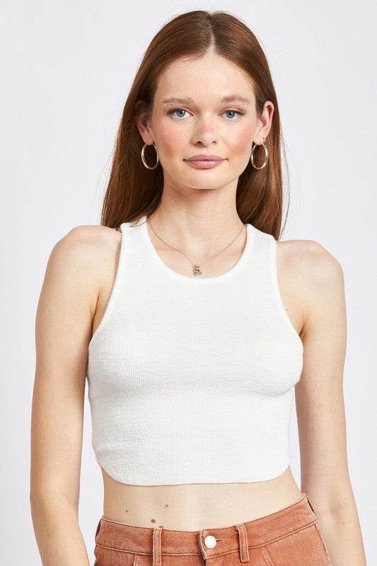 RACER BACK CROPPPED TANK TOP - Shop Style & More | Fresh Looks, Everyday Deals & Free Shipping