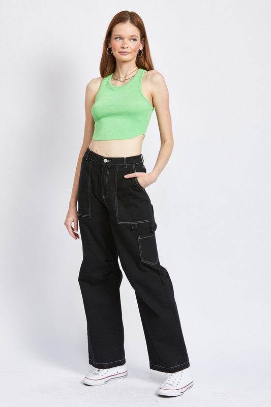 RACER BACK CROPPPED TANK TOP - Shop Style & More | Fresh Looks, Everyday Deals & Free Shipping