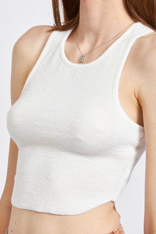 RACER BACK CROPPPED TANK TOP - Shop Style & More | Fresh Looks, Everyday Deals & Free Shipping