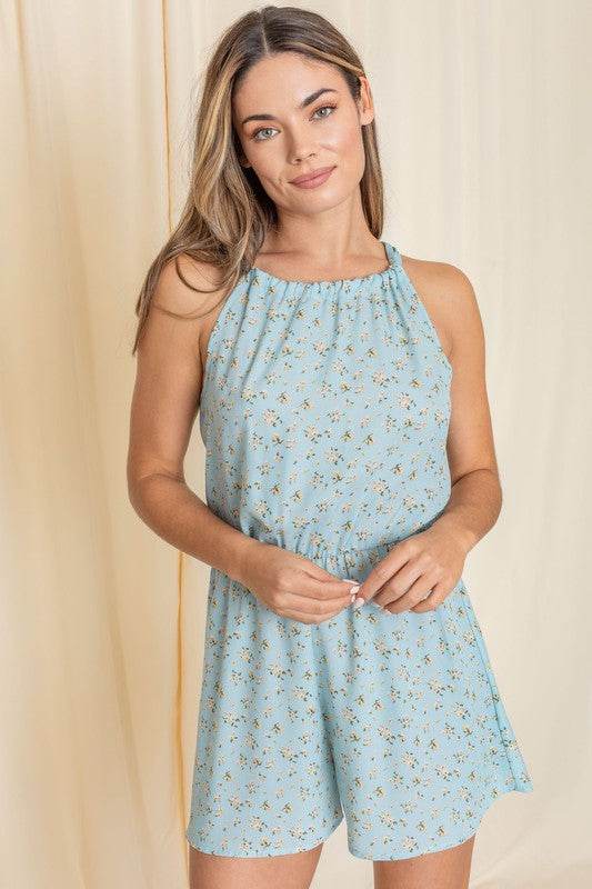 Halter Neck Floral Romper - Shop Style & More | Fresh Looks, Everyday Deals & Free Shipping