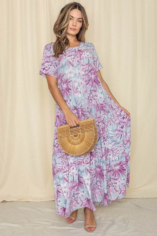 Tropical Tiered Flowy Maxi Dress - Shop Style & More | Fresh Looks, Everyday Deals & Free Shipping