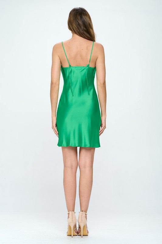 Solid Heavy Bias Cut Satin Slip Dress - Shop Style & More | Fresh Looks, Everyday Deals & Free Shipping