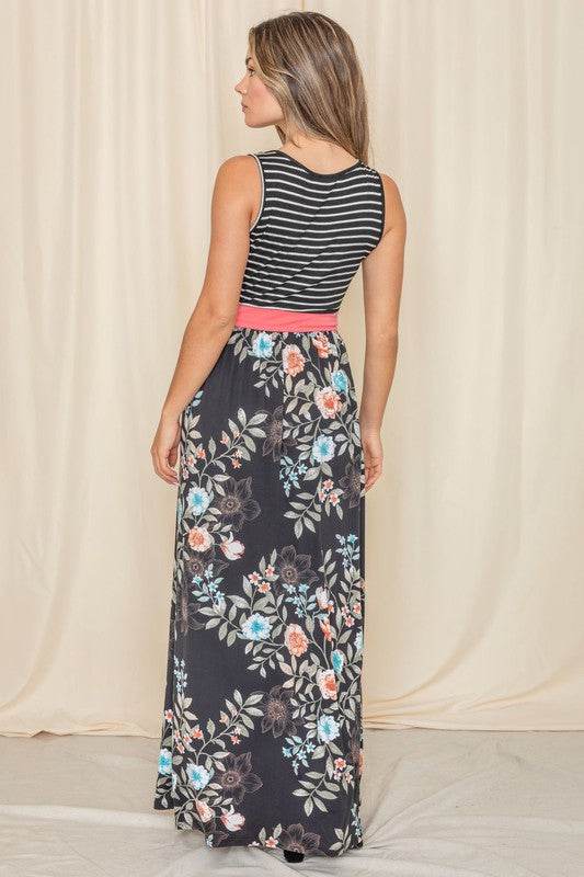 Sleeveless Floral Band Maxi Dress - Shop Style & More | Fresh Looks, Everyday Deals & Free Shipping