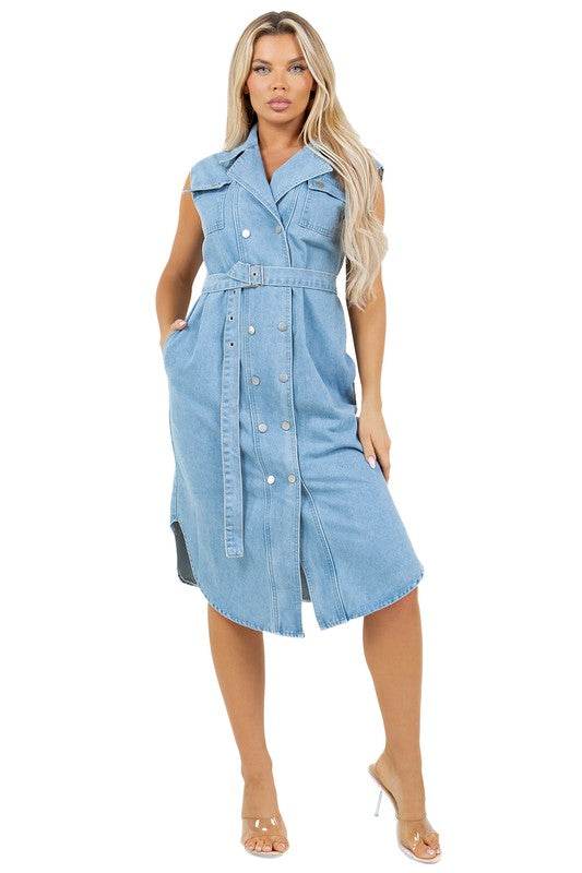 WOMEN SEXY DENIM VEST DRESS - Shop Style & More | Fresh Looks, Everyday Deals & Free Shipping