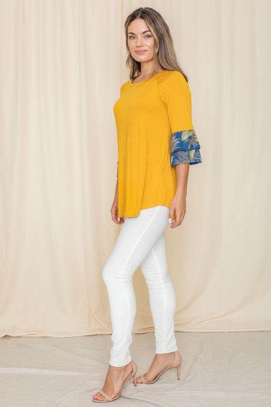 Floral Double Ruffle Tunic - Shop Style & More | Fresh Looks, Everyday Deals & Free Shipping