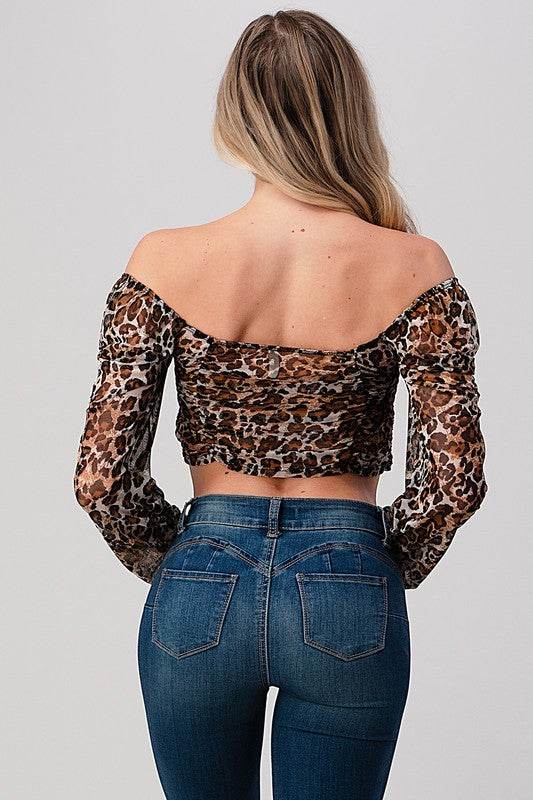 Leopard Mesh Crop Top - Shop Style & More | Fresh Looks, Everyday Deals & Free Shipping