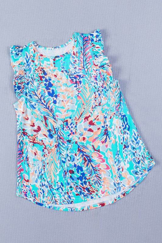 Floral Print Tank Top with Ruffles - Shop Style & More | Fresh Looks, Everyday Deals & Free Shipping