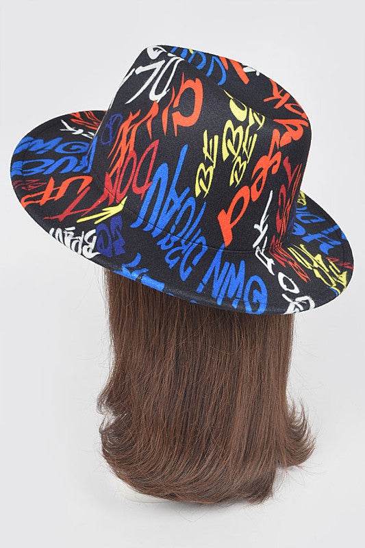 Graffiti Felt Blend Fedora - Shop Style & More | Fresh Looks, Everyday Deals & Free Shipping
