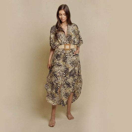 Wide Dress -Animal Print - Shop Style & More | Fresh Looks, Everyday Deals & Free Shipping