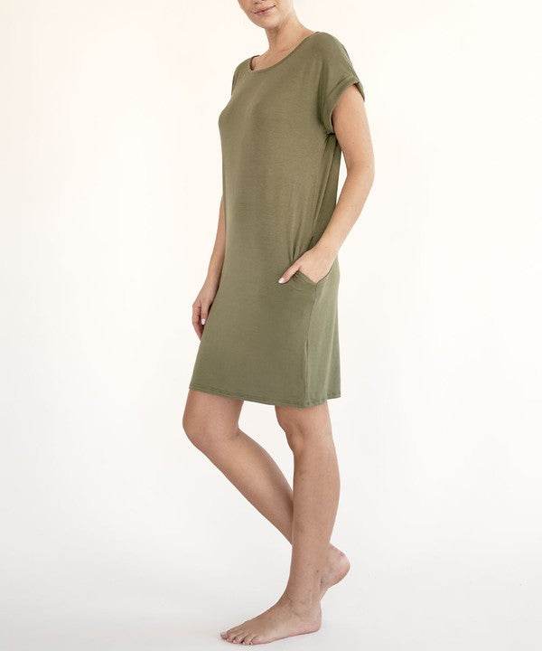 BAMBOO CROP DRESS WITH POCKETS - Shop Style & More | Fresh Looks, Everyday Deals & Free Shipping