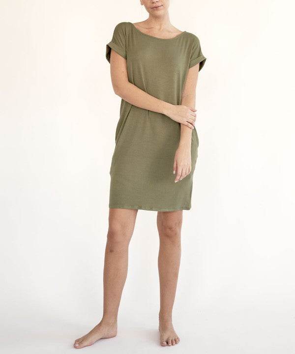 BAMBOO CROP DRESS WITH POCKETS - Shop Style & More | Fresh Looks, Everyday Deals & Free Shipping