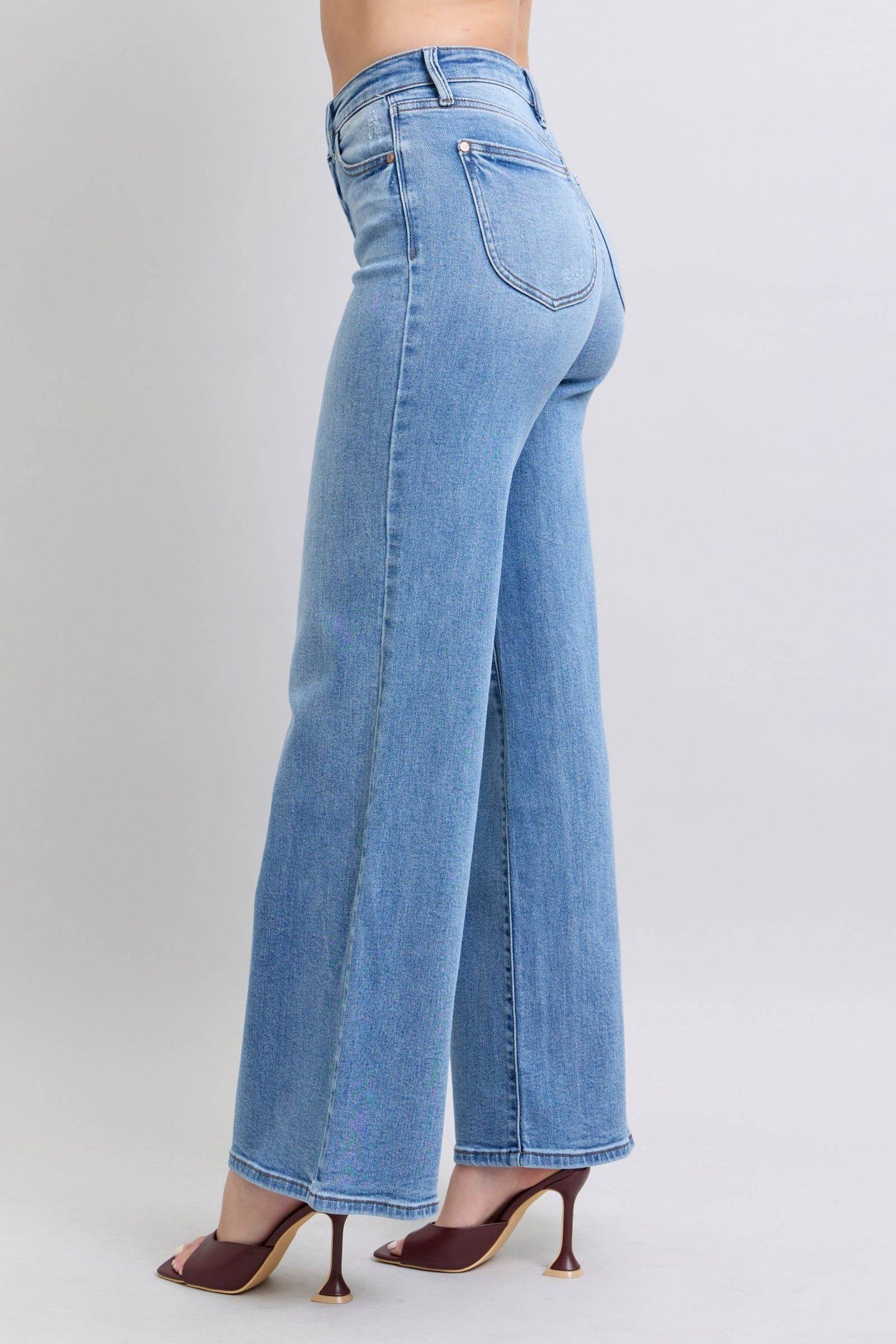 Judy Blue Full Size Wide Leg Jeans with Pockets - Shop Style & More | Fresh Looks, Everyday Deals & Free Shipping