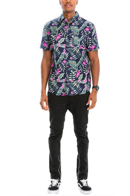Hawaiian Print Button Down Shirt - Shop Style & More | Fresh Looks, Everyday Deals & Free Shipping