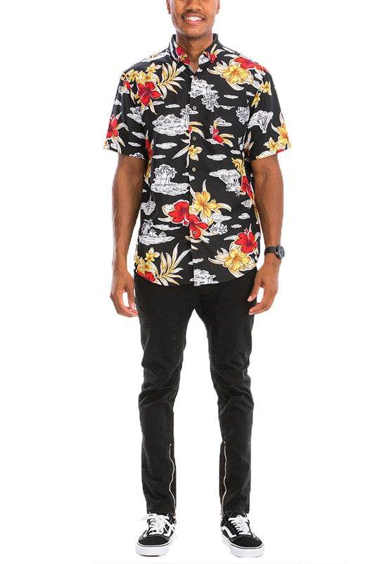 Hawaiian Print Button Down Shirt - Shop Style & More | Fresh Looks, Everyday Deals & Free Shipping
