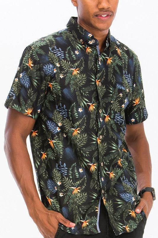 Hawaiian Print Button Down Shirt - Shop Style & More | Fresh Looks, Everyday Deals & Free Shipping