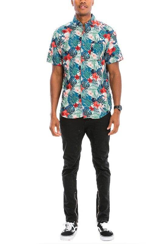 Hawaiian Print Button Down Shirt - Shop Style & More | Fresh Looks, Everyday Deals & Free Shipping