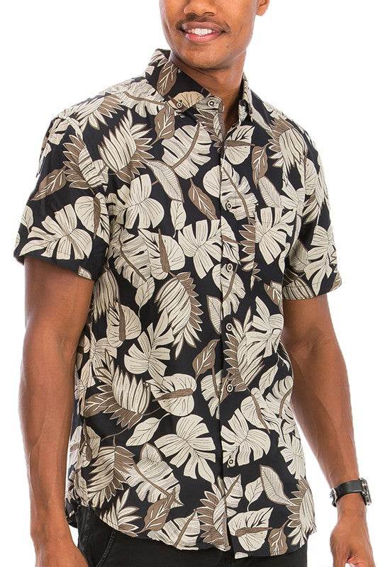 Hawaiian Print Button Down Shirt - Shop Style & More | Fresh Looks, Everyday Deals & Free Shipping