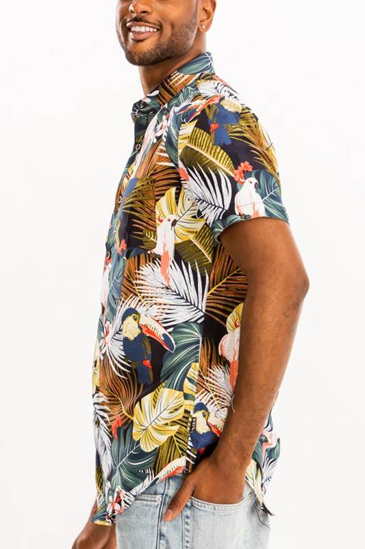 Hawaiian Print Button Down Shirt - Shop Style & More | Fresh Looks, Everyday Deals & Free Shipping