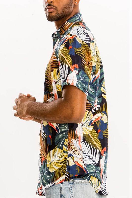 Hawaiian Print Button Down Shirt - Shop Style & More | Fresh Looks, Everyday Deals & Free Shipping