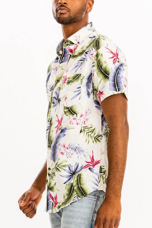 Hawaiian Print Button Down Shirt - Shop Style & More | Fresh Looks, Everyday Deals & Free Shipping