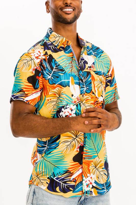 Hawaiian Print Button Down Shirt - Shop Style & More | Fresh Looks, Everyday Deals & Free Shipping