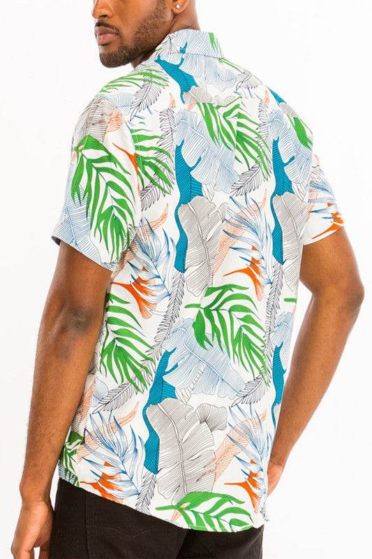 Hawaiian Print Button Down Shirt - Shop Style & More | Fresh Looks, Everyday Deals & Free Shipping
