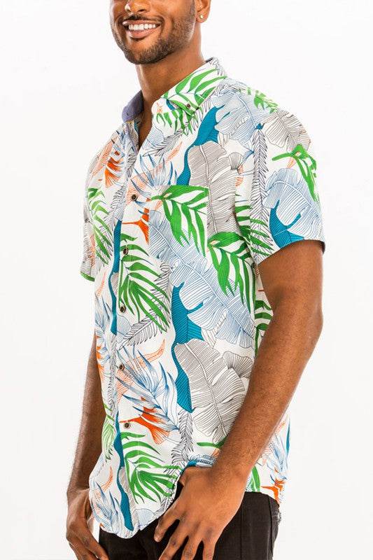 Hawaiian Print Button Down Shirt - Shop Style & More | Fresh Looks, Everyday Deals & Free Shipping
