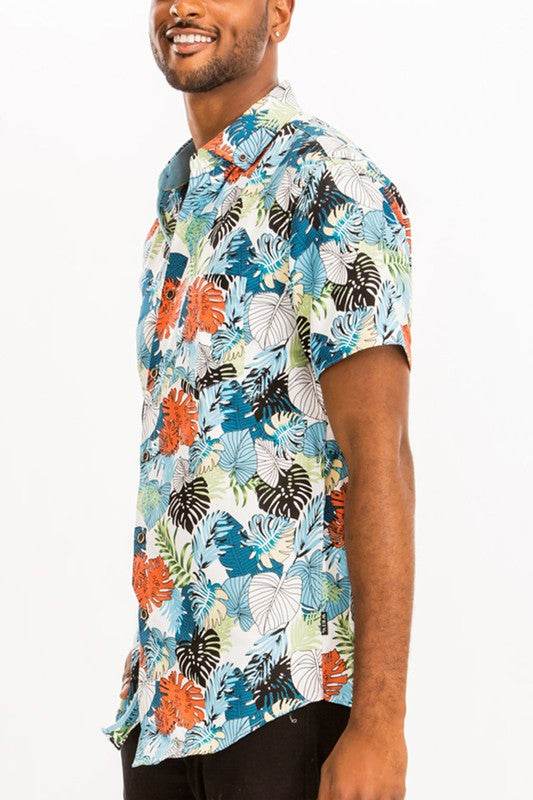 Hawaiian Print Button Down Shirt - Shop Style & More | Fresh Looks, Everyday Deals & Free Shipping