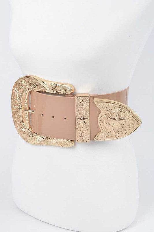 Plus Size Iconic Buckle Statement Patent Belt - Shop Style & More | Fresh Looks, Everyday Deals & Free Shipping