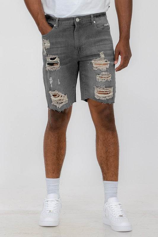 Distressed Stretch Denim Shorts - Shop Style & More | Fresh Looks, Everyday Deals & Free Shipping