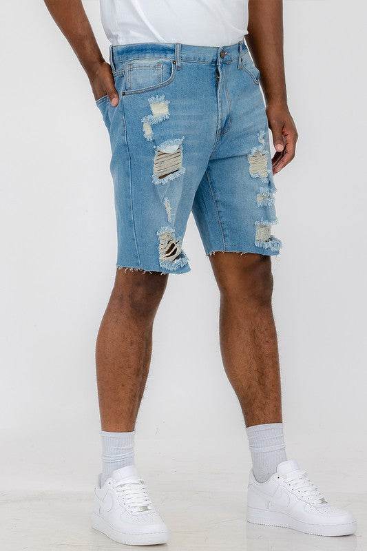Distressed Stretch Denim Shorts - Shop Style & More | Fresh Looks, Everyday Deals & Free Shipping
