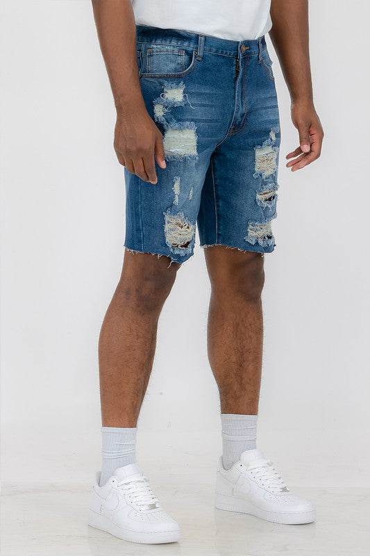 Distressed Stretch Denim Shorts - Shop Style & More | Fresh Looks, Everyday Deals & Free Shipping