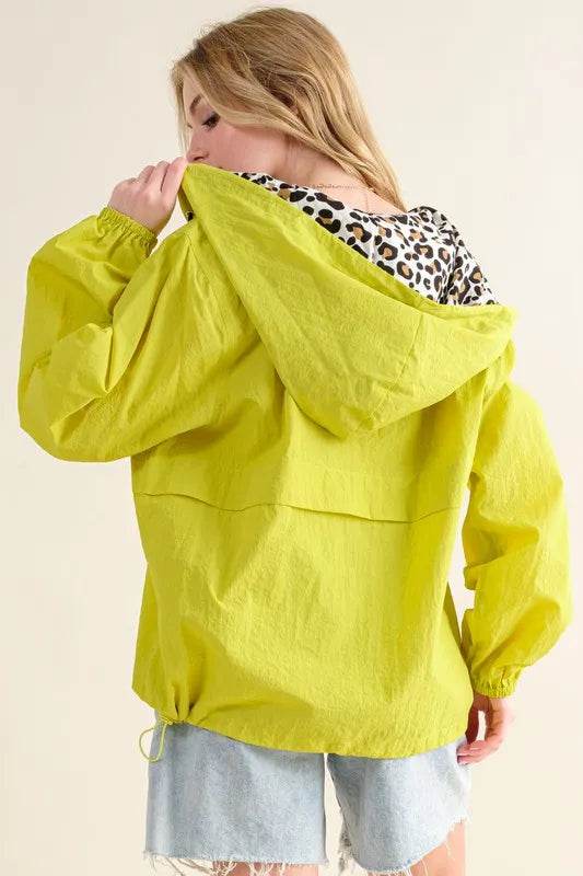And The Why Leopard Print Hoodie Zipper Up Pocket Windbreaker - Shop Style & More | Fresh Looks, Everyday Deals & Free Shipping