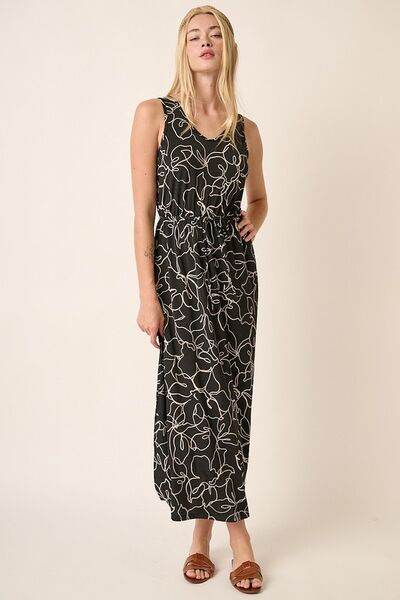 Mittoshop Side Slit Flower Print V-Neck Sleeveless Dress - Shop Style & More | Fresh Looks, Everyday Deals & Free Shipping