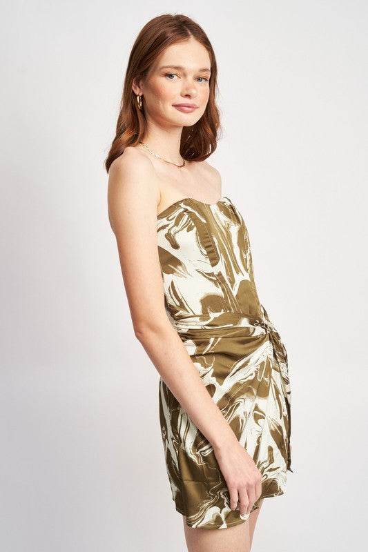 BUSTIER MINI DRESS WITH WAIST TIE - Shop Style & More | Fresh Looks, Everyday Deals & Free Shipping