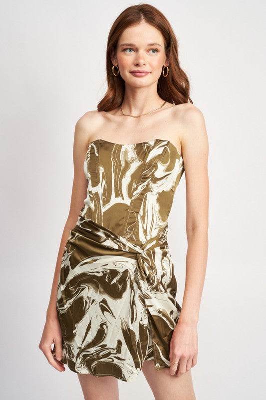 BUSTIER MINI DRESS WITH WAIST TIE - Shop Style & More | Fresh Looks, Everyday Deals & Free Shipping